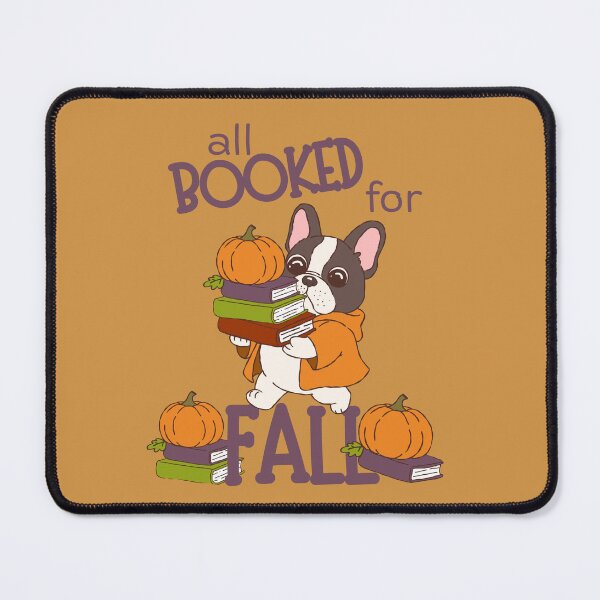 Item preview,  All Booked For Fall, Boston Terrier Dog and Book Lover, Dogs Books Reading, Fall Bookish designed and sold by Forevermore.