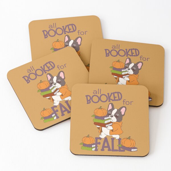 Item preview,  All Booked For Fall, Boston Terrier Dog and Book Lover, Dogs Books Reading, Fall Bookish designed and sold by Forevermore.