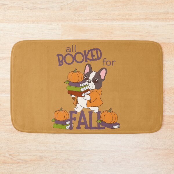 Item preview,  All Booked For Fall, Boston Terrier Dog and Book Lover, Dogs Books Reading, Fall Bookish designed and sold by Forevermore.