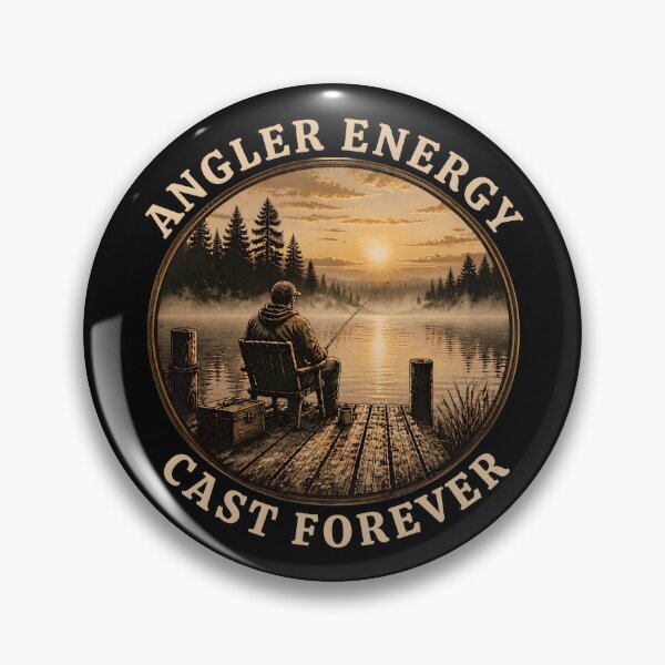 Item preview, Angler Energy Cast Forever Vintage Lake Fishing Apparel designed and sold by LeSoniPapaPrint.