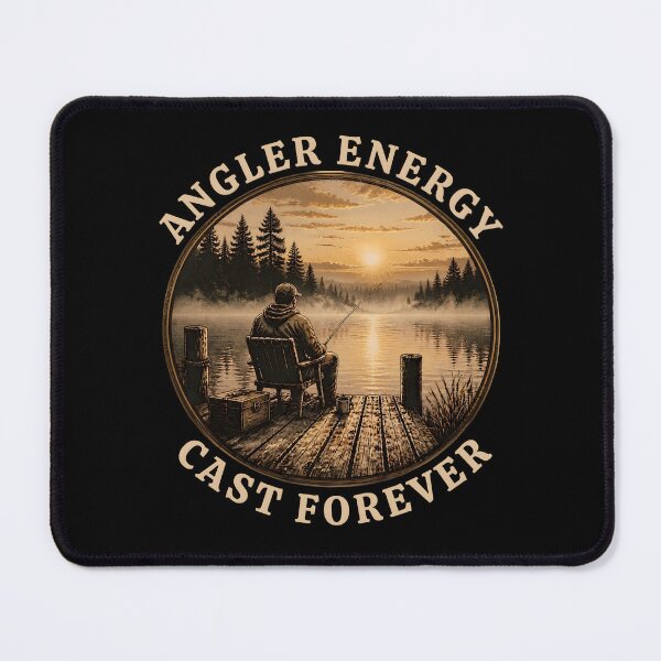 Item preview, Angler Energy Cast Forever Vintage Lake Fishing Apparel designed and sold by LeSoniPapaPrint.