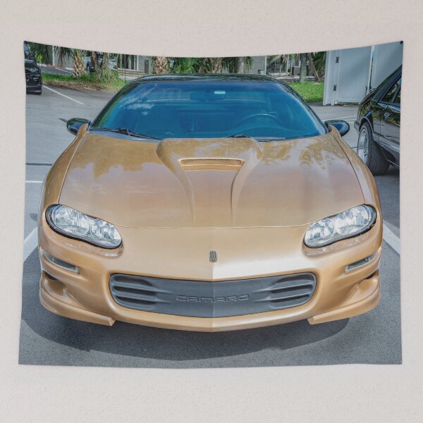 Item preview, 1998 Camaro Z28 Sport Gold Metallic Technical Blueprint Car Poster designed and sold by RichFrancoCars.