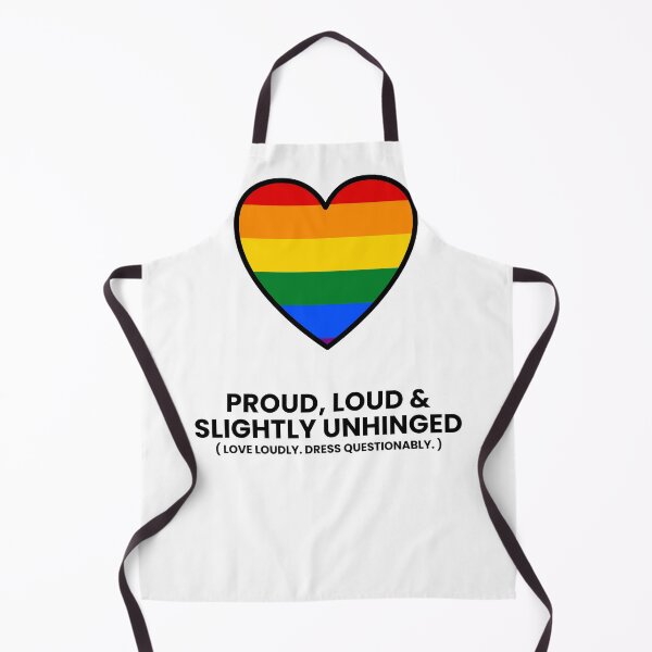 Item preview, Proud Loud & Slightly Unhinged — Pride Heart designed and sold by Off Beat Tee Hut.