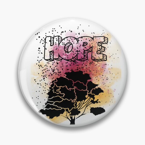 Item preview, Hope Silhouette Tree Watercolor Typography designed and sold by BarakahCrafts.