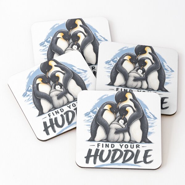 Item preview, Find Your Huddle Penguin: Matching Friend Group, Cute Penguin Group designed and sold by Wildora Studio.