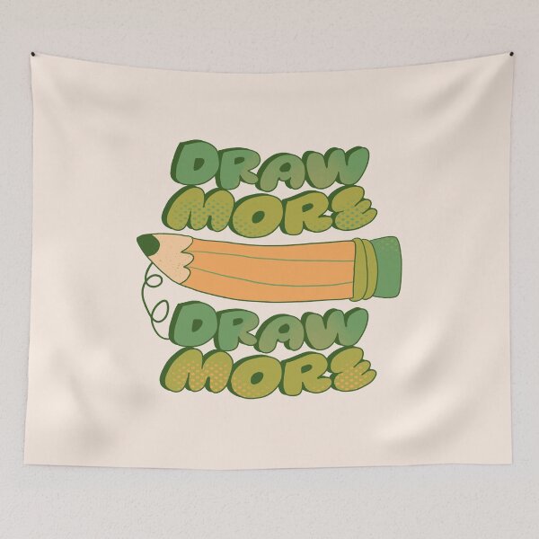 Item preview, Draw More, Draw More (Green) designed and sold by yellowflowerhut.
