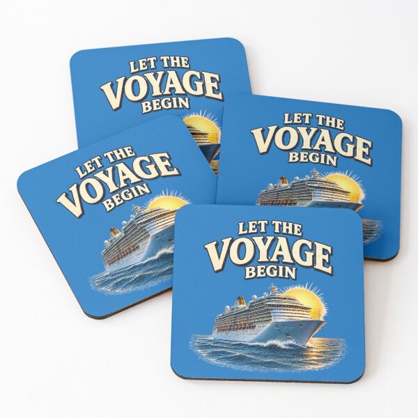 Item preview, Let The Voyage Begin – Cruise Ship Sunset Travel Design designed and sold by Alpine-Ink.