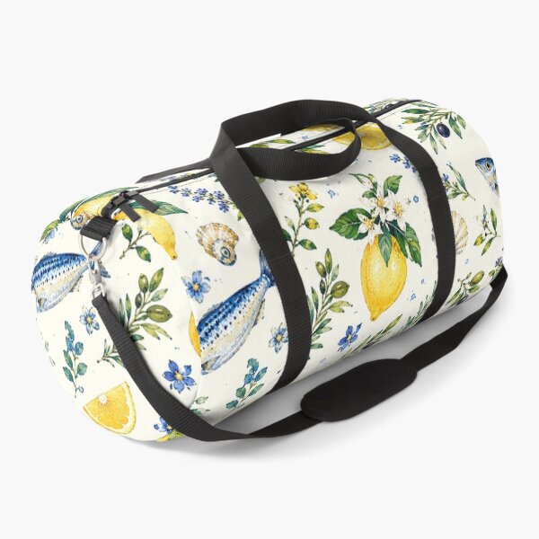 Item preview, Mediterranean Sardine & Lemon Watercolor Seamless Pattern designed and sold by Verycutethings.