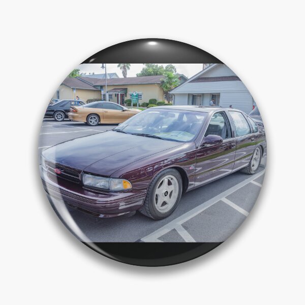 Item preview, 1996 Chevrolet Impala SS Dark Cherry Metallic Technical Blueprint Car Poster designed and sold by RichFrancoCars.