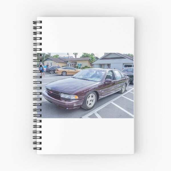 Item preview, 1996 Chevrolet Impala SS Dark Cherry Metallic Technical Blueprint Car Poster designed and sold by RichFrancoCars.