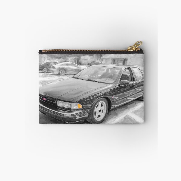 Item preview,  1996 Chevy Impala SS Dark Cherry Metallic Technical Blueprint Car Poster designed and sold by RichFrancoCars.