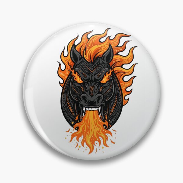 Item preview, Tribal Fire Horse Beast - Fierce Graphic designed and sold by Fulaly.