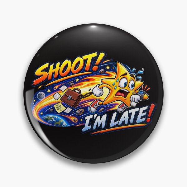 Item preview, Shoot! I’m Late Shooting Star designed and sold by takeitliterally.com.