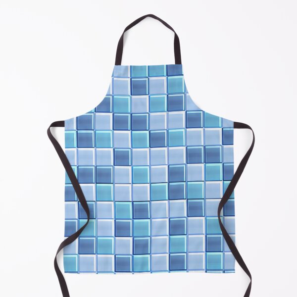 Item preview, Blue Mosaic Swimming Pool Tile Grid Pattern Abstract Wall Art designed and sold by LuxocaDesigns24.