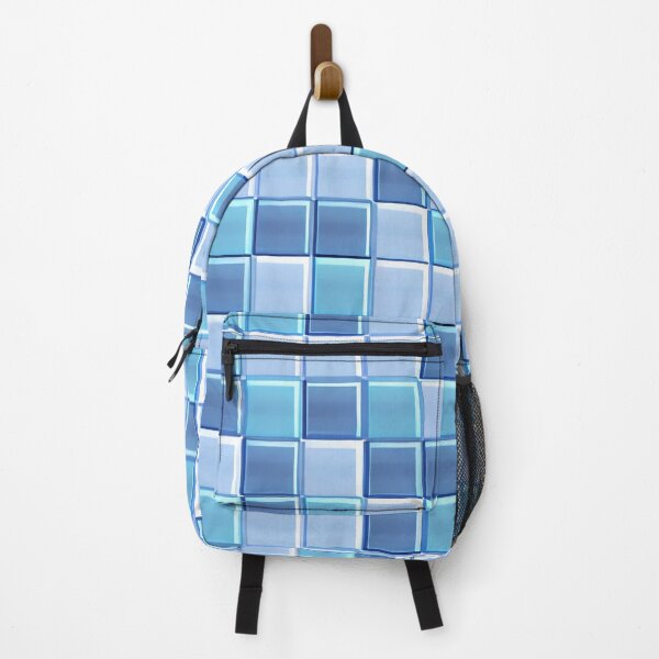 Item preview, Blue Mosaic Swimming Pool Tile Grid Pattern Abstract Wall Art designed and sold by LuxocaDesigns24.