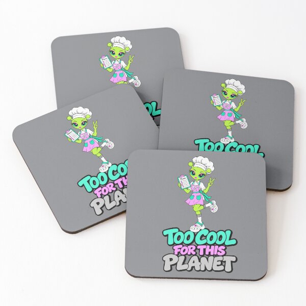 Item preview, Too Cool for This Planet – Alien Chef Girl designed and sold by Aimetoi.