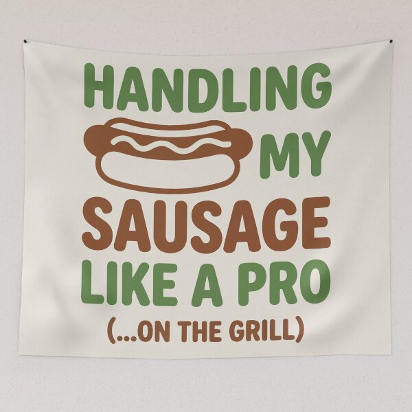 Item preview, Handling My Sausage Like A Pro On The Grill BBQ Humor designed and sold by Amir Faysal.