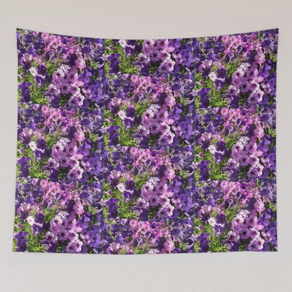 Item preview, Purple & Pink Petunia Garden – Colorful Floral Botanical Photography designed and sold by Khadique.