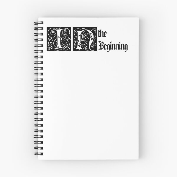 Item preview, In the Beginning Christian Gothic Bible Typography designed and sold by DesignsByMom.