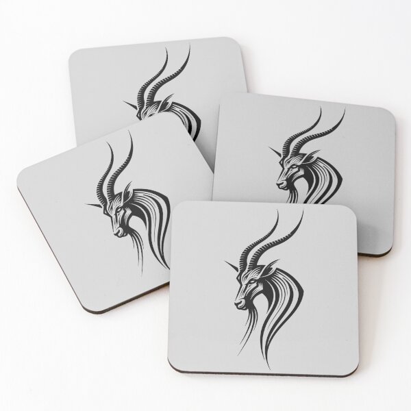 Item preview, Majestic Horned Goat Tribal Line Art designed and sold by ClubVacay.