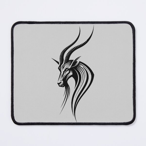 Item preview, Majestic Horned Goat Tribal Line Art designed and sold by ClubVacay.