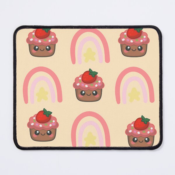 Item preview, Sweet Kawaii Cupcakes And Rainbows Pattern Design designed and sold by Azurart2.