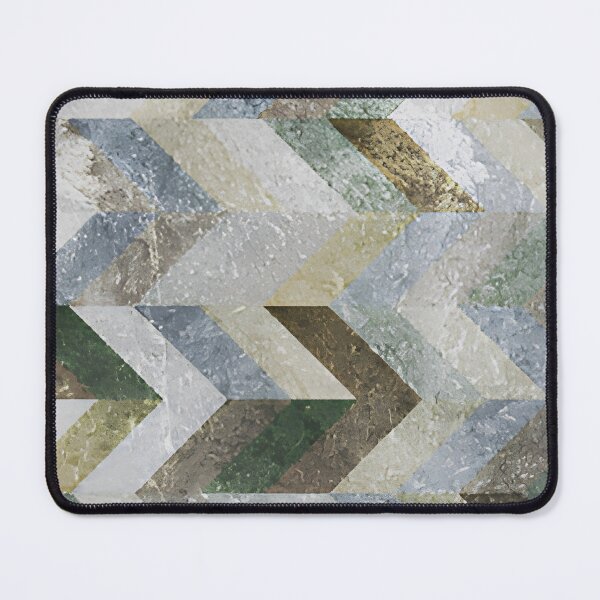 Item preview, Geometric Marble Chevron Mosaic Abstract Pattern Wall Art designed and sold by LuxocaDesigns24.