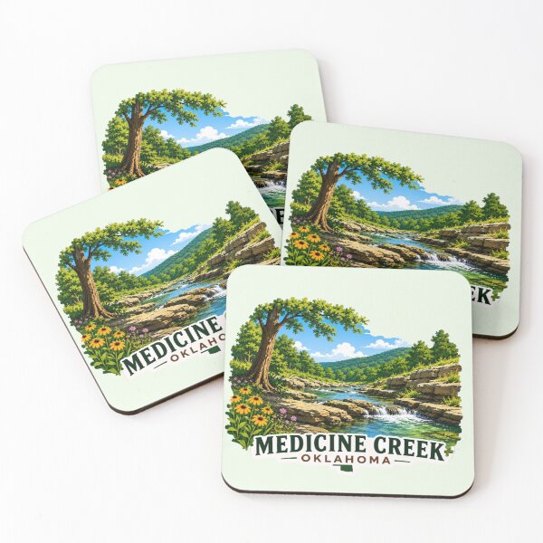 Item preview, Medicine Creek, Oklahoma - Scenic Waterfall designed and sold by Myra365Art.