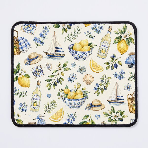 Item preview, Mediterranean Lemon Summer Watercolor Seamless Pattern designed and sold by Verycutethings.
