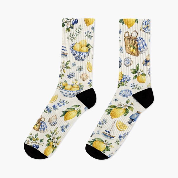 Item preview, Mediterranean Lemon Summer Watercolor Seamless Pattern designed and sold by Verycutethings.