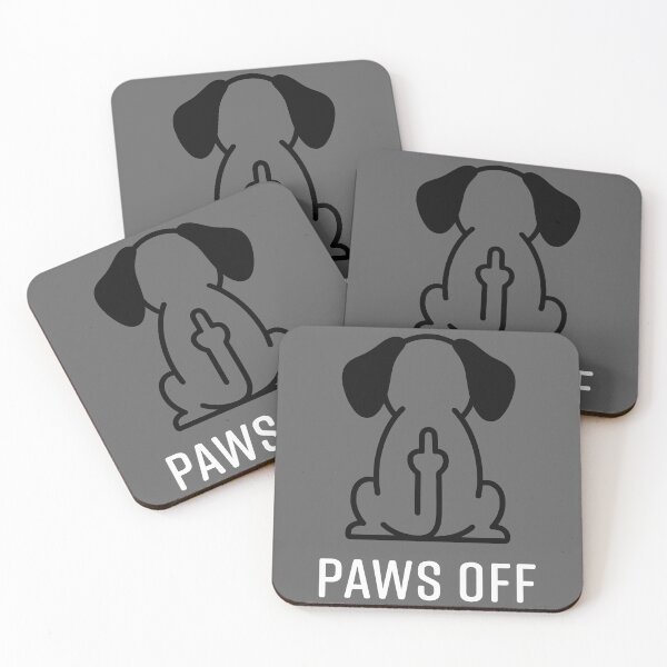 Item preview, Paws Off Funny Dog Middle Finger designed and sold by Amir Faysal.