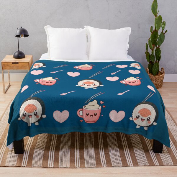 Item preview, Cute Kawaii Sushi And Coffee Pattern Design designed and sold by Azurart2.