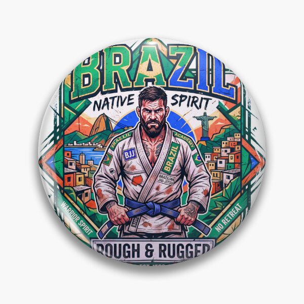 Item preview, Brazil Native Spirit - Rough & Rugged BJJ Warrior designed and sold by rich-moda.