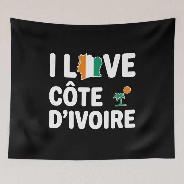 Item preview, I Love Côte d’Ivoire Country Pride Design designed and sold by crouchingpixel.