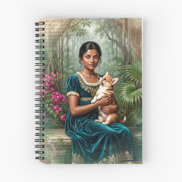 Item preview, Regency Lady with Puppy in Garden designed and sold by Vera-Adxer.