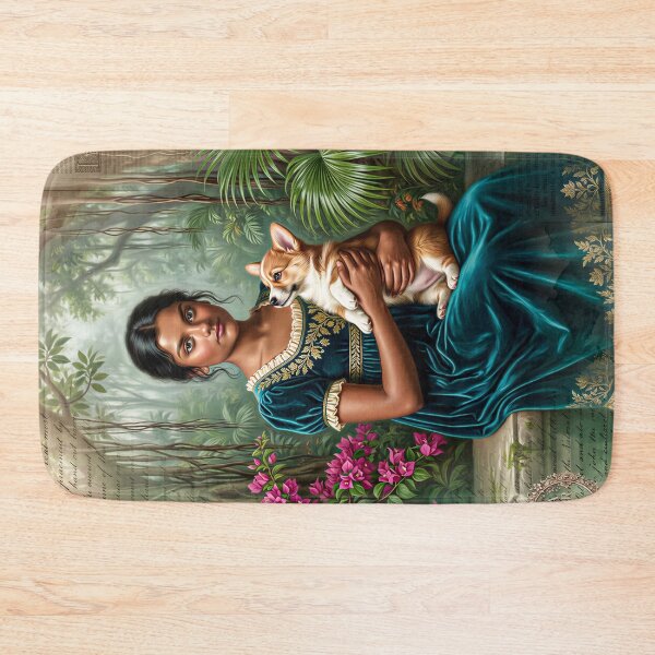 Item preview, Regency Lady with Puppy in Garden designed and sold by Vera-Adxer.