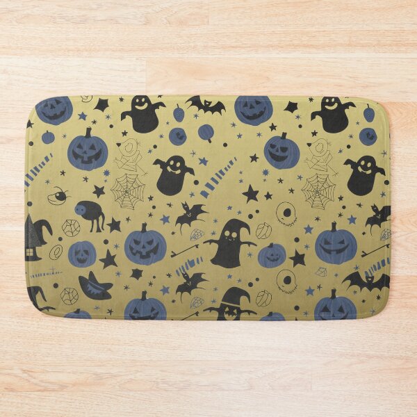 Item preview, Spooky Season Collage – Cute Halloween Doodles | Blue & Yellow designed and sold by Frohyou.