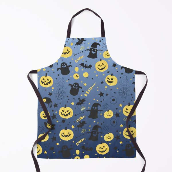 Item preview, Spooky Season Collage – Cute Halloween Doodles | Yellow & Blue designed and sold by Frohyou.