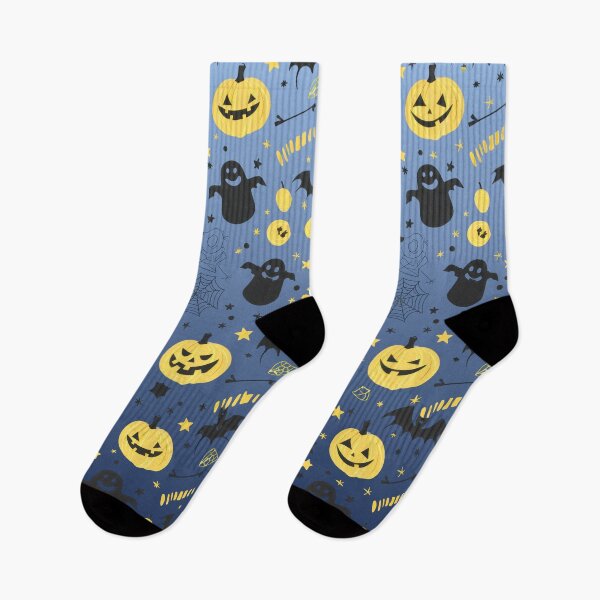 Item preview, Spooky Season Collage – Cute Halloween Doodles | Yellow & Blue designed and sold by Frohyou.