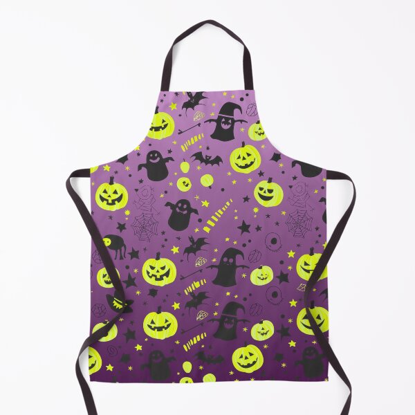 Item preview, Spooky Season Collage – Cute Halloween Doodles | Chartreuse & Purple designed and sold by Frohyou.
