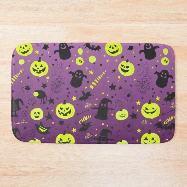 Item preview, Spooky Season Collage – Cute Halloween Doodles | Chartreuse & Purple designed and sold by Frohyou.