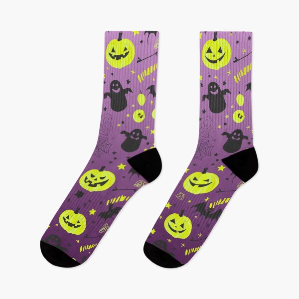 Item preview, Spooky Season Collage – Cute Halloween Doodles | Chartreuse & Purple designed and sold by Frohyou.