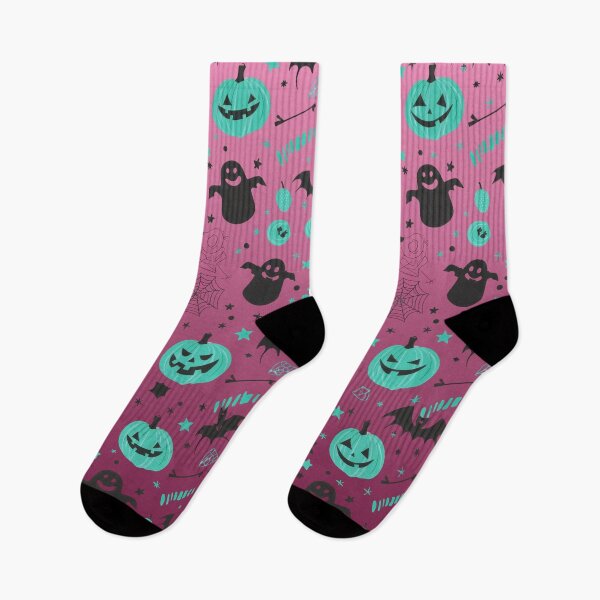 Item preview, Spooky Season Collage – Cute Halloween Doodles | Teal & Pink designed and sold by Frohyou.