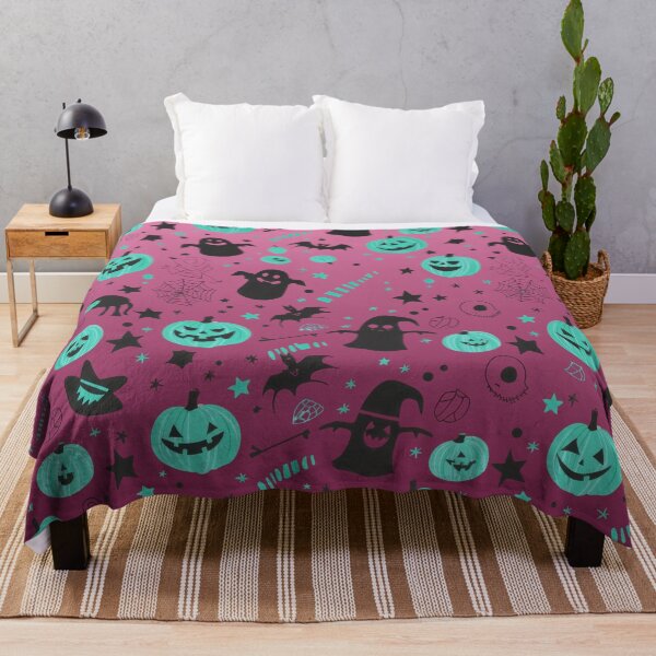 Item preview, Spooky Season Collage – Cute Halloween Doodles | Teal & Pink designed and sold by Frohyou.