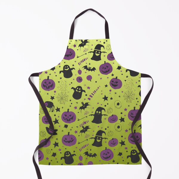 Item preview, Spooky Season Collage – Cute Halloween Doodles | Purple & Chartreuse designed and sold by Frohyou.