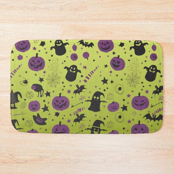 Item preview, Spooky Season Collage – Cute Halloween Doodles | Purple & Chartreuse designed and sold by Frohyou.
