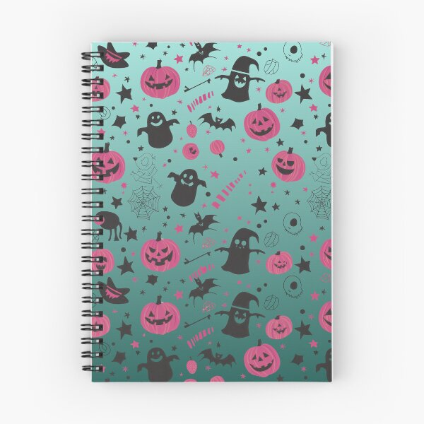 Item preview, Spooky Season Collage – Cute Halloween Doodles | Pink & Teal designed and sold by Frohyou.