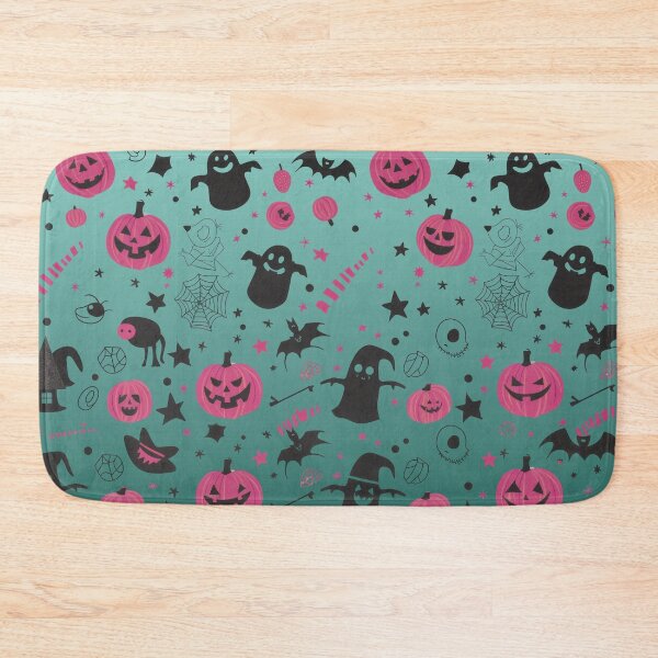 Item preview, Spooky Season Collage – Cute Halloween Doodles | Pink & Teal designed and sold by Frohyou.