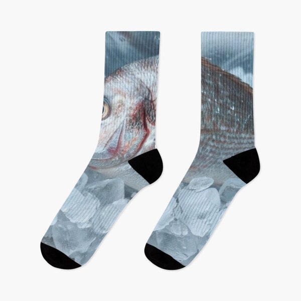 Item preview, Fresh Fish On Ice 3D Optical Illusion Glass Graphic designed and sold by Sulco Design.