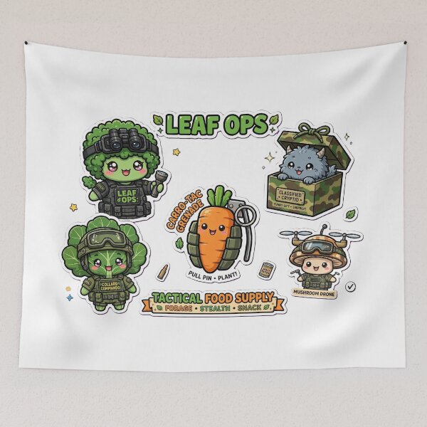 Item preview, Leaf Ops Tactical Food Supply Sticker Set  designed and sold by Fort Chiswell Trading Company.